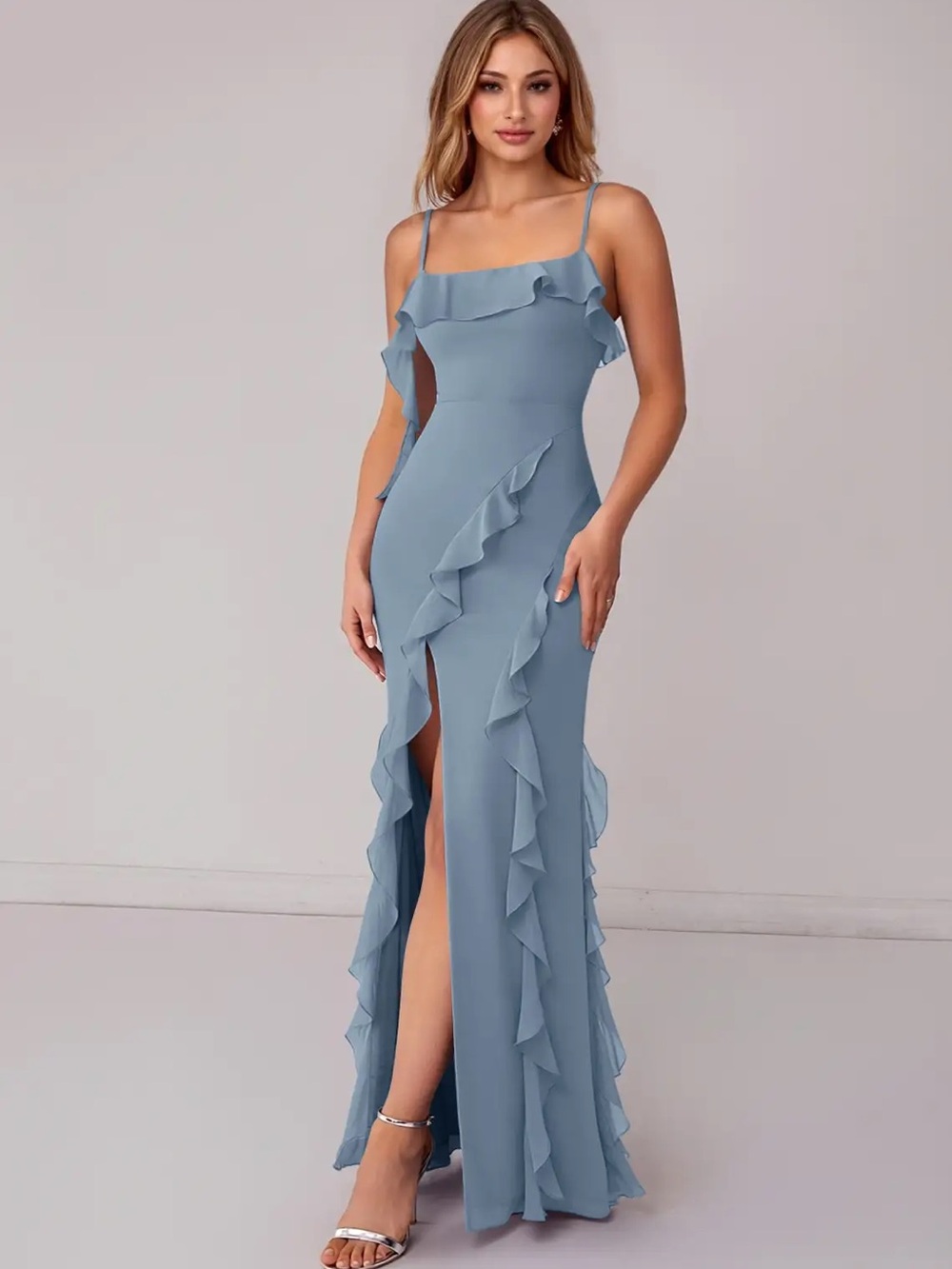 Azazie Ruffled Dress - Picture 1 of 5